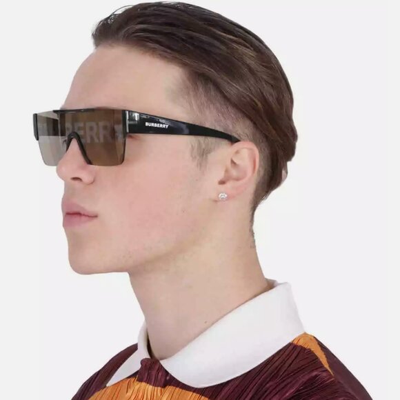 🔥NEW Burberry Shield Lettering Unisex Sunglasses - Picture 3 of 5
